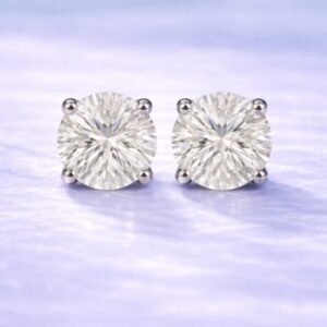 עגיל סוליטר – Moissanite | AMAZONA